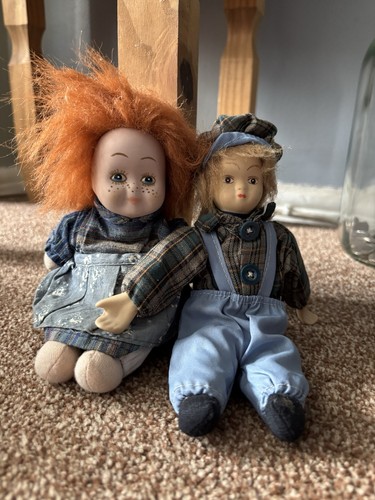 Rag cloth girl dolls - &,
