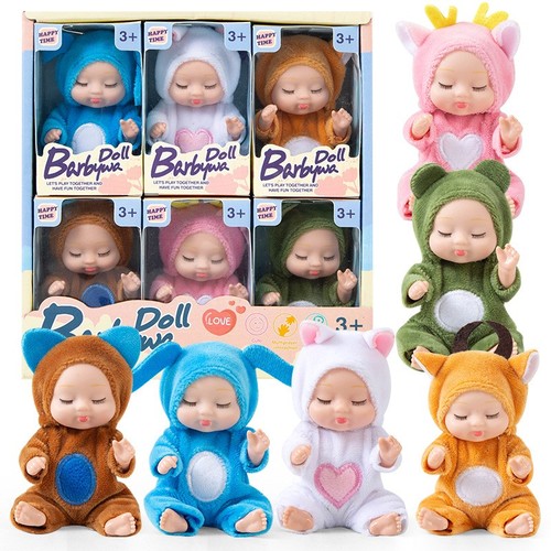6pcs mini baby dolls - baby, realistic